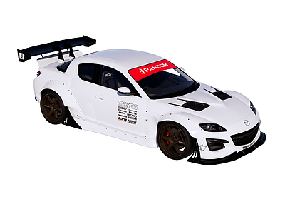 宽体改装汽车 跑车 改装车 马自达 RX8 Pandem