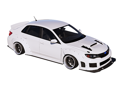 宽体改装汽车 跑车 改装车 斯巴鲁 翼豹 WRX STI 火箭兔