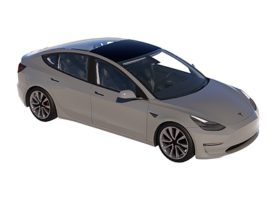 极简主义汽车 家用车 特斯拉 Model 3