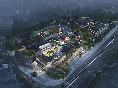 商业街 仿古建筑商业街 多层建筑 地上3层地下2层 3万8千方