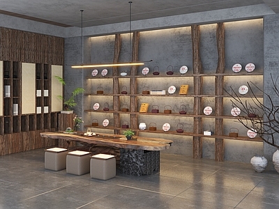 新中式茶叶店 新中式茶室