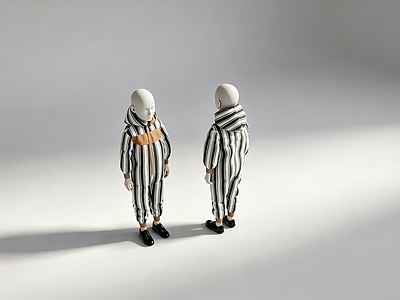 极简主义服装展台