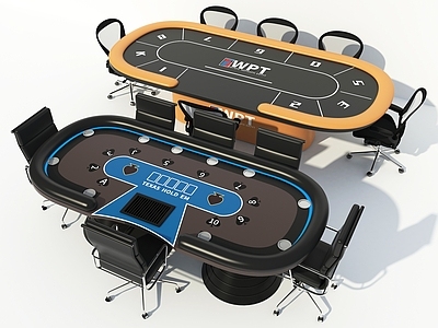 现代竞技风其他桌子 棋牌桌 扑克牌桌 赌博桌 德州扑克