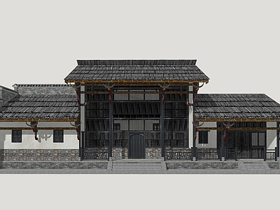 新中式乡村民房 彝族民居 彝族村寨 彝族民居建筑