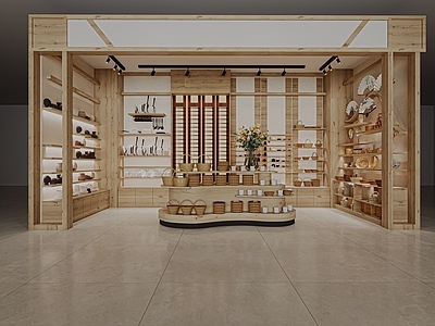 日式原木风玩具礼品店 小商品档口店