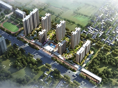 现代主义小高层住宅楼 住宅