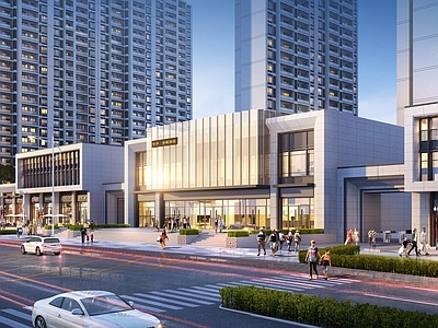 现代简约小高层住宅楼 商业