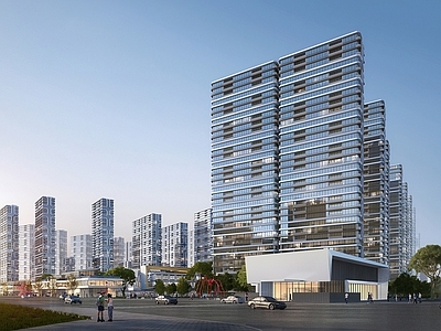 现代主义小高层住宅楼 现在住宅