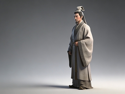 新中式虚拟人物 南朝 文人 男性 人物 服饰