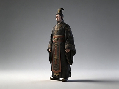 新中式虚拟人物 秦代 男性 贵族 男子 人物