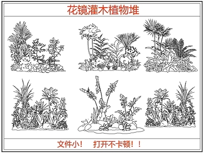灌木种植 花镜植物 灌木 植物堆