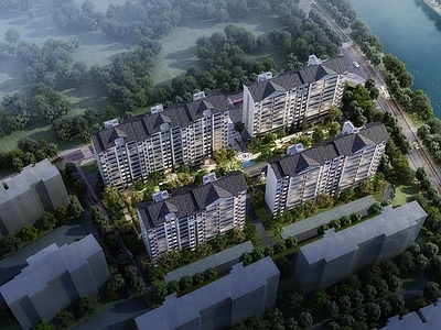 新中式小高层住宅楼 新中式住宅