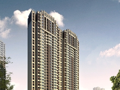 新古典主义小高层住宅楼 住宅