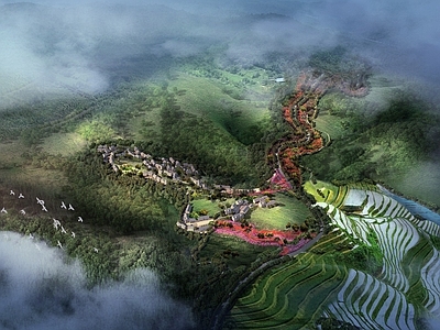 新中式景观农业景观 安康瀛湖 景观规划