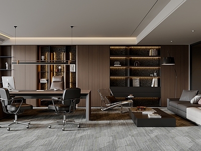 现代简约经理办公室