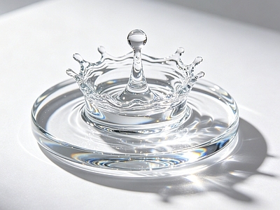极简雕塑摆件 水滴 水帘 涟漪 滴水