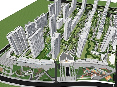 现代主义小区景观 现代小区景观 小区简约景观 小区大区景观