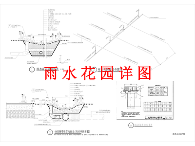 其他景观 雨水花园 雨水花园详图