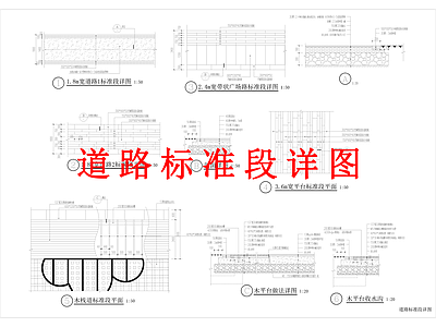 其他景观 道路标准段 详图