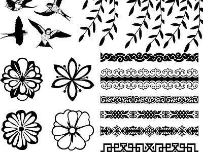 其他图库 线条 花纹 纹理了 贴图 中式