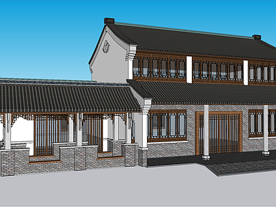 新中式古建筑 古建筑中式建筑 新中式 茶室 中式仿古建筑