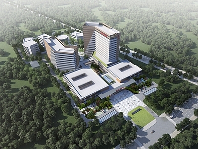 现代主义其他公共建筑 现代中医医院
