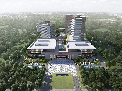 新中式其他公共建筑 现代中医医院