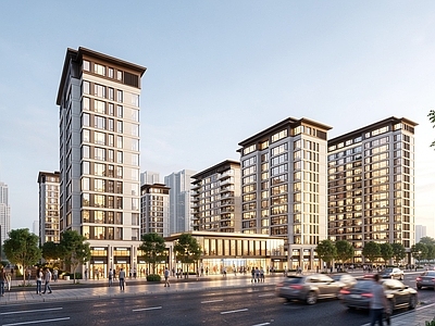 新中式小区建筑