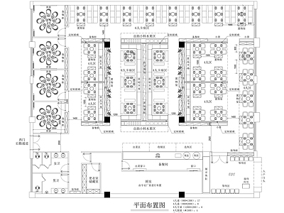 火锅店 重庆鱼火锅 平面布局方案
