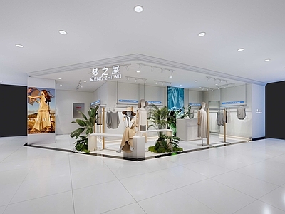 现代简约服装展厅 女装店  商场女装