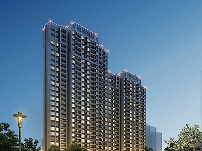 现代简约小高层住宅楼 住宅