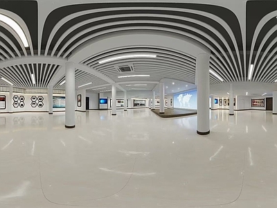 企业展厅 现代中式风格展厅 现代简约
