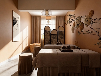新中式美容院 SPA 按摩室