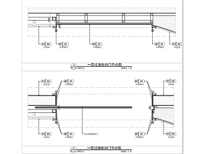 玻璃门节点 电动玻璃门节点图