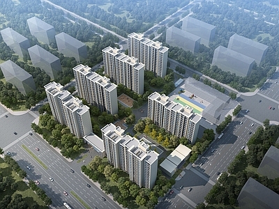 现代简约小高层住宅楼 现代住宅