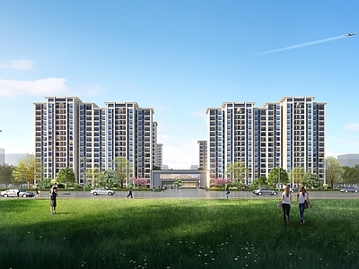 现代简约小高层住宅楼 现代住宅