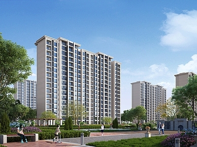 现代简约小高层住宅楼 现代住宅