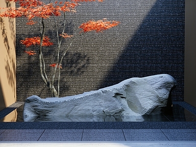新中式景观石 庭院景观置石 水景景石 自然长条石 天井庭院置石 水景置石
