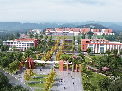 现代主义学校外观 现代学校