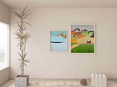 奶油风挂画