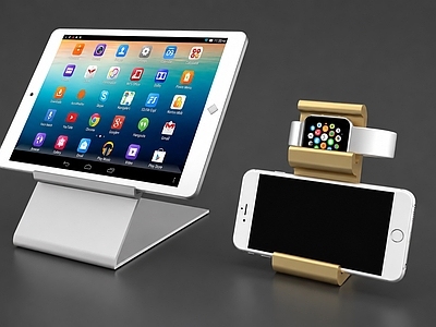 现代简约数码组合 iPad支架 手机支架 ipad 支架 手表支架