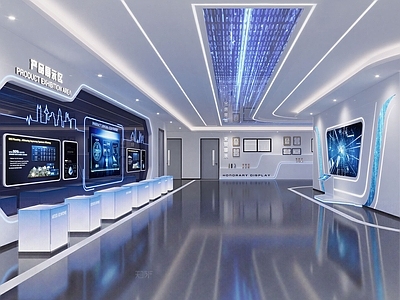 科技感未来风科技教育展厅 科技展厅