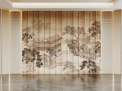 新中式沙发背景墙 新中式背景墙 宋式背景墙 沙发背景墙 客厅背景墙 前台背景墙
