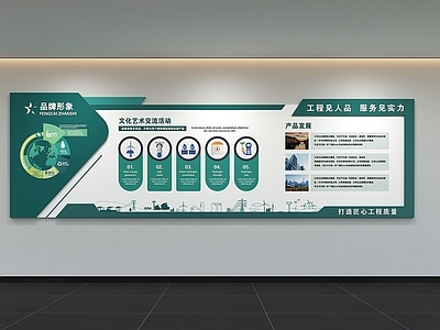 现代简约文化墙 现代企业文化墙 展示墙 标语 口号 宣传栏