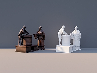 新中式雕塑摆件 古代人物雕塑