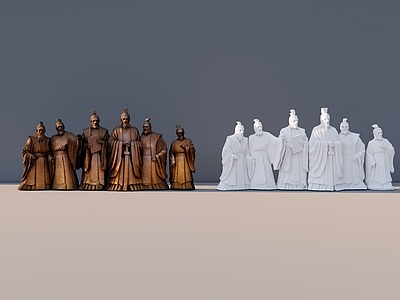 新中式雕塑摆件 古代人文雕塑 人物雕塑