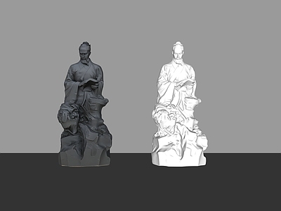 极简雕塑摆件 古代人文雕塑 古代人物雕塑