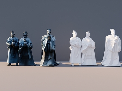 新中式雕塑摆件 古代人物雕塑 人物雕塑