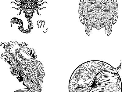 其他图库 线稿 剪影 花纹 贴图 纹理