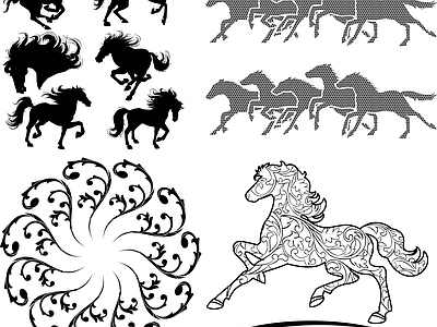 其他图库 动物 线条 花纹 贴图 纹理